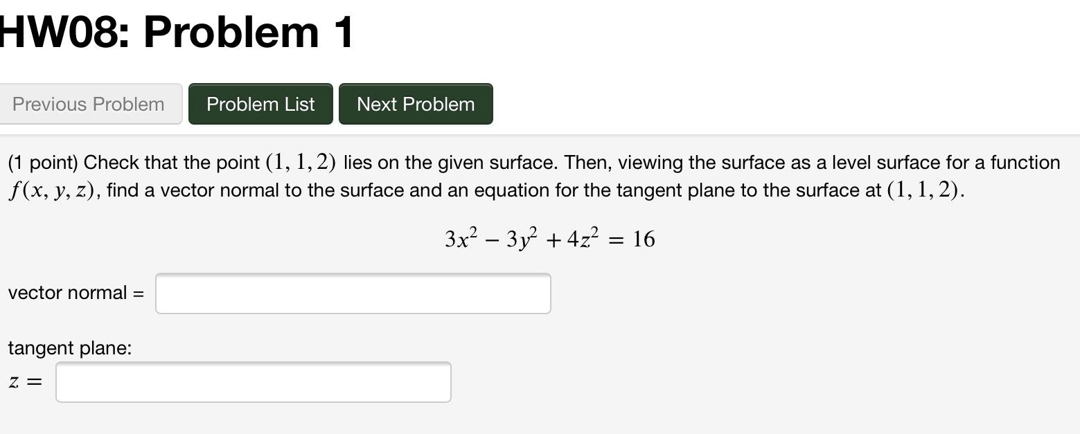 Solved HW08: Problem 1 Previous Problem Problem List Next | Chegg.com