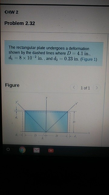 Solved KHW 2 Problem 2.32 The rectangular plate undergoes a | Chegg.com