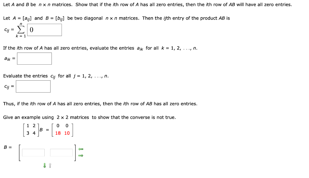 Solved 7. Given AE M. (F), let B the n x n matrix whose (i