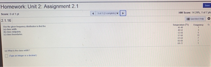 Solved Homework: Unit 2: Assignment 2.1 2 of 7 (2 complete) | Chegg.com