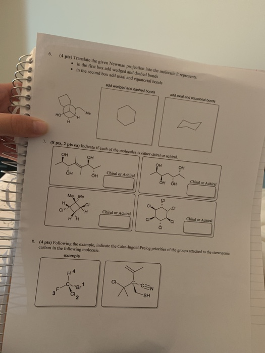 Solved 4. (18 pts, 3 pts ea) For each of the following | Chegg.com
