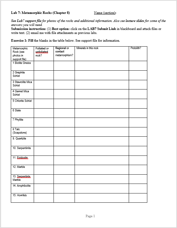 Solved Exercise 1: Fill the blanks in the table below. See | Chegg.com