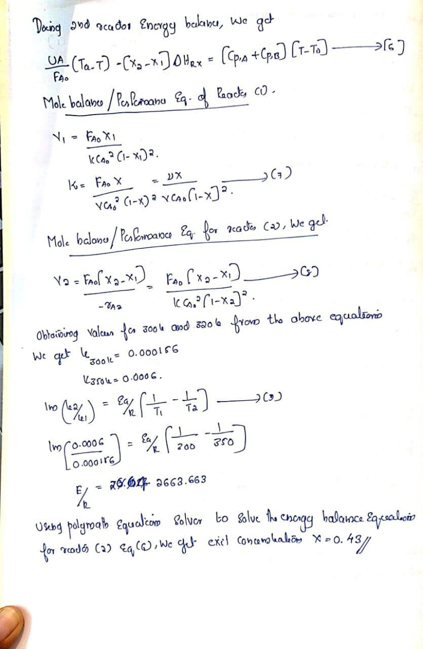 The gas phase reaction A+B→C follows an elementary | Chegg.com