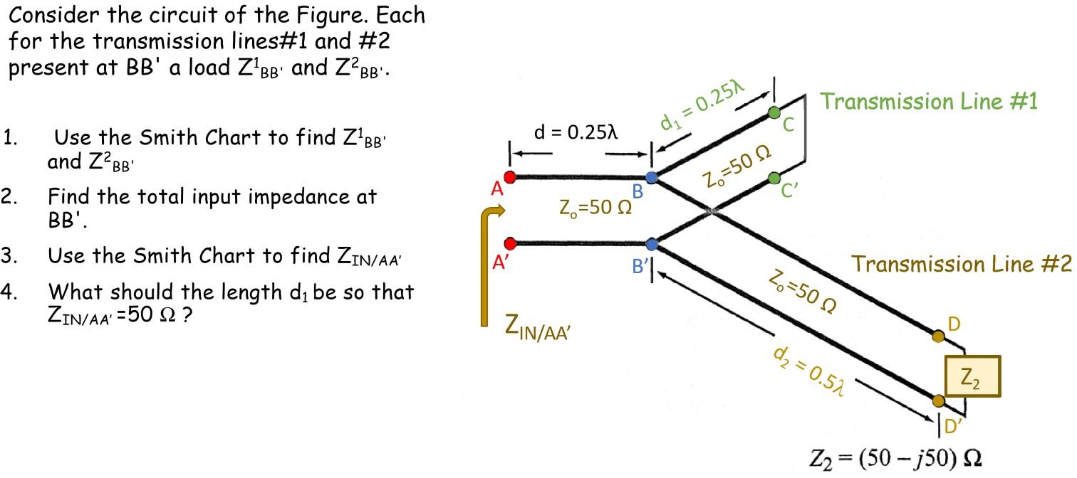 1. [50 points] Given the RF circuit shown below