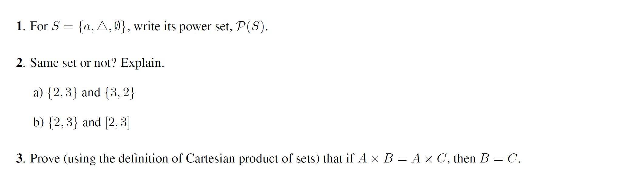 15. For S = a, A,Ø, write its power set, P(S). 15.  Chegg.com