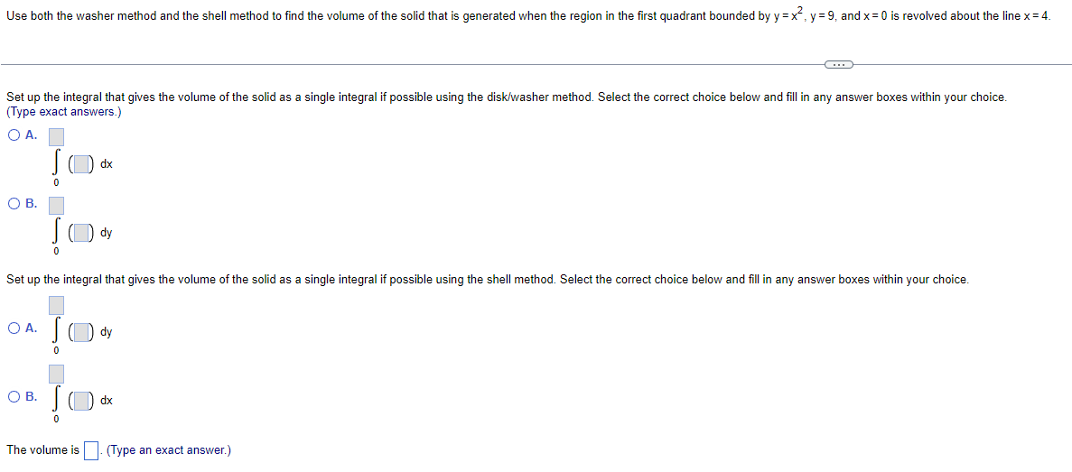 Solved Use Both The Washer Method And The Shell Method To | Chegg.com