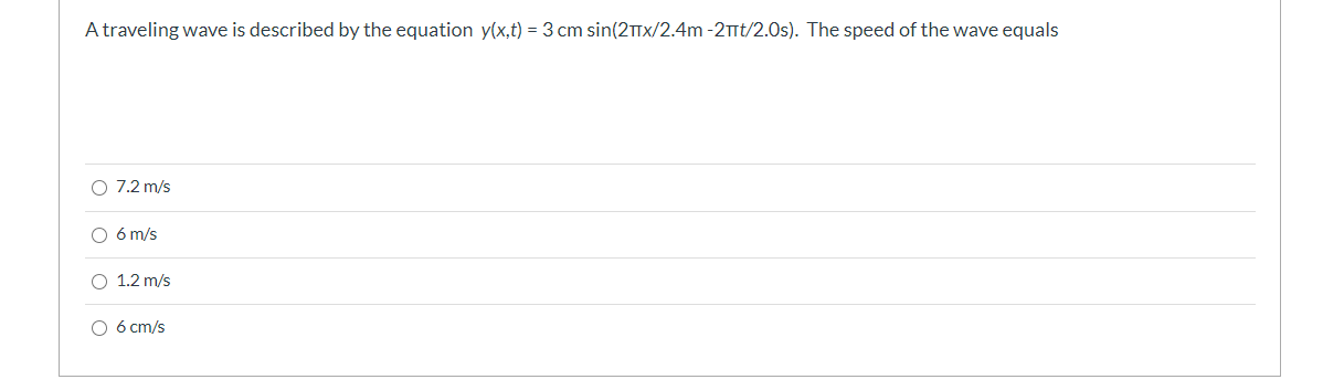 Solved A traveling wave is described by the equation y(x,t) | Chegg.com