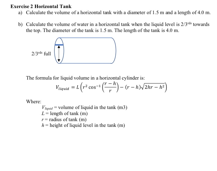 odd shaped tank volume calculator