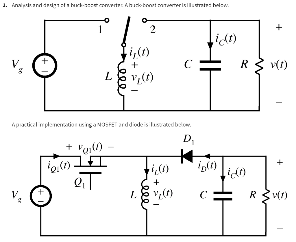 [Solved] 1. Analysis And Design Of A Buckbo 
