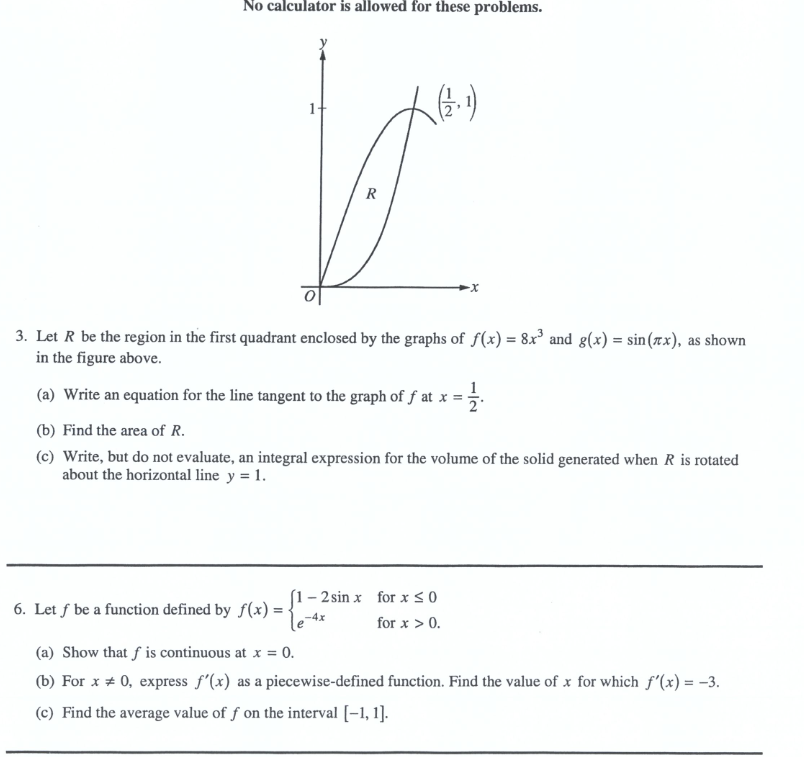 Solved No calculator is allowed for these problems. 1.1 ) R | Chegg.com