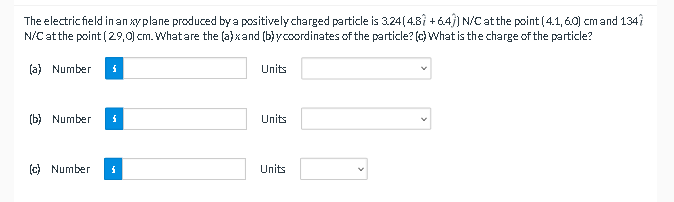 Solved + The electric field in an xy plane produced by a | Chegg.com