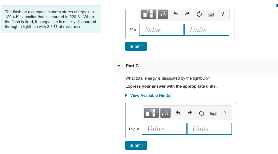 Solved НА ? The flash on a compact camera stores energy in a