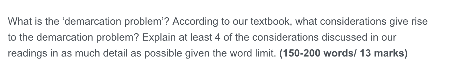 What is the 'demarcation problem'? According to our | Chegg.com