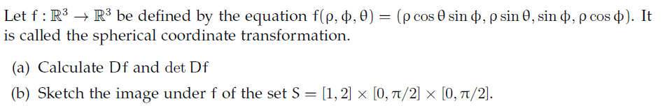 Let f:R3→R3 be defined by the equation | Chegg.com | Chegg.com