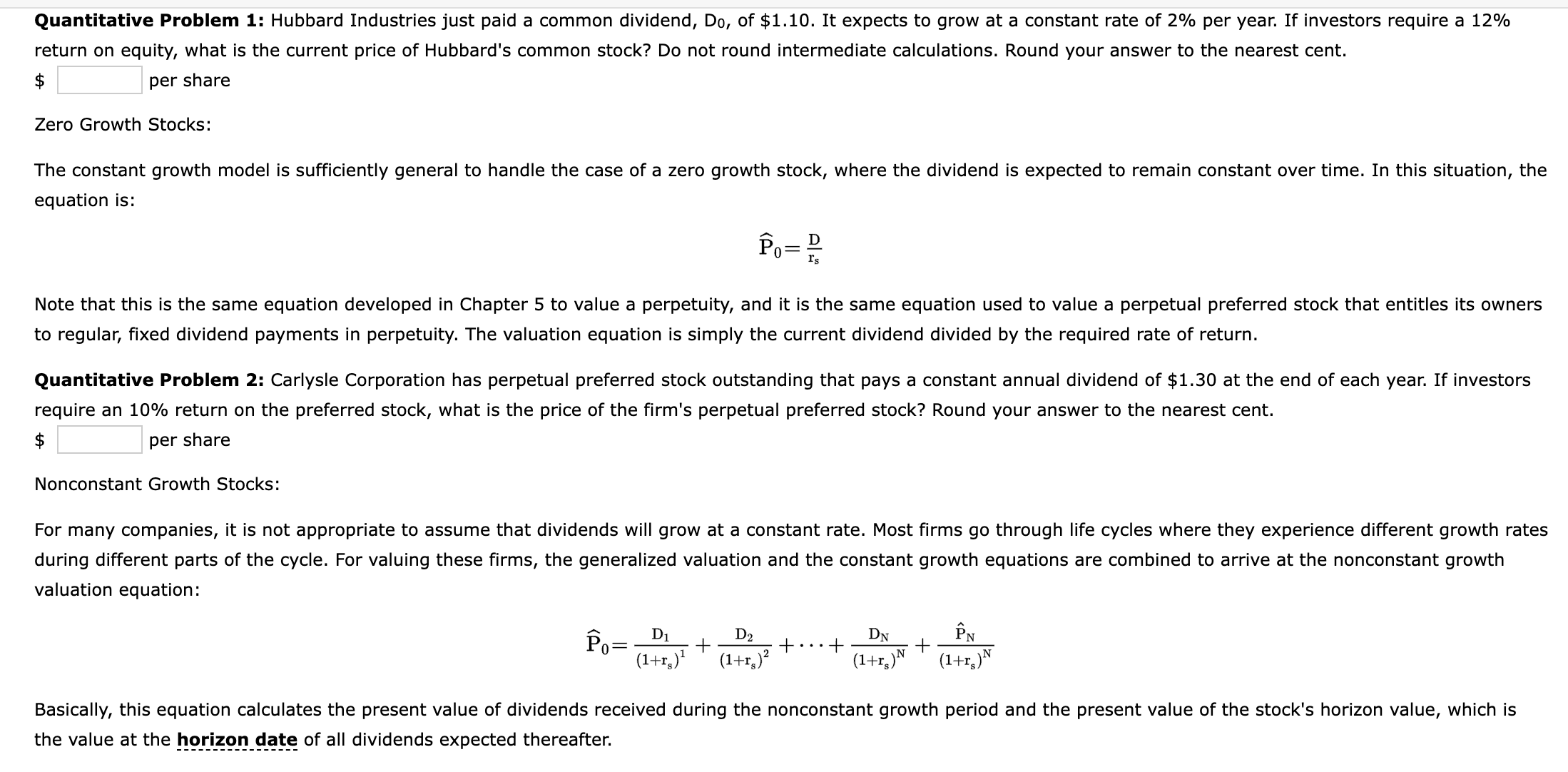 Solved quantitative problem 1 hubbard industries just paid chegg