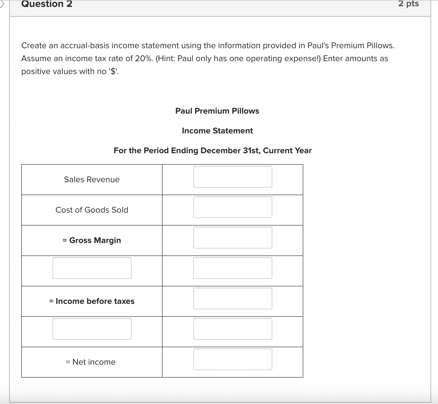 Create an accrualbasis statement using the