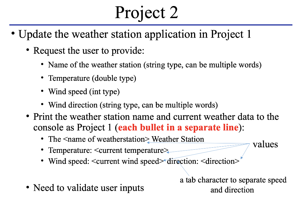 Solved Implement a weather station application Stores the