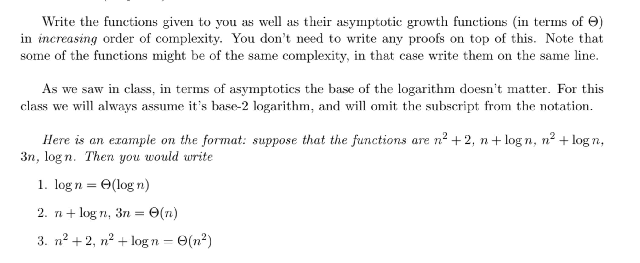 Solved Write the functions given to you as well as their | Chegg.com