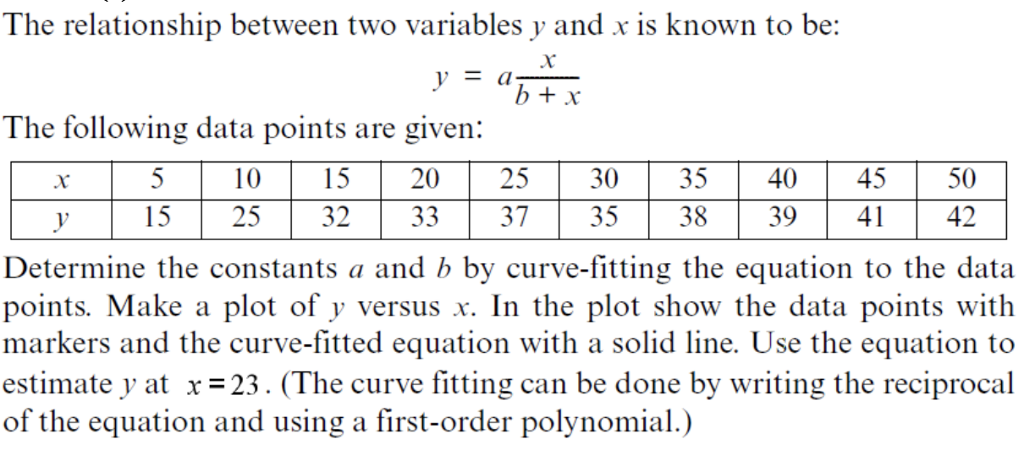Solved The relationship between two variables v and x is | Chegg.com