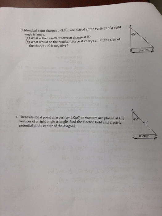 Solved 3. Identical point charges q=5OpaC are placed at the | Chegg.com