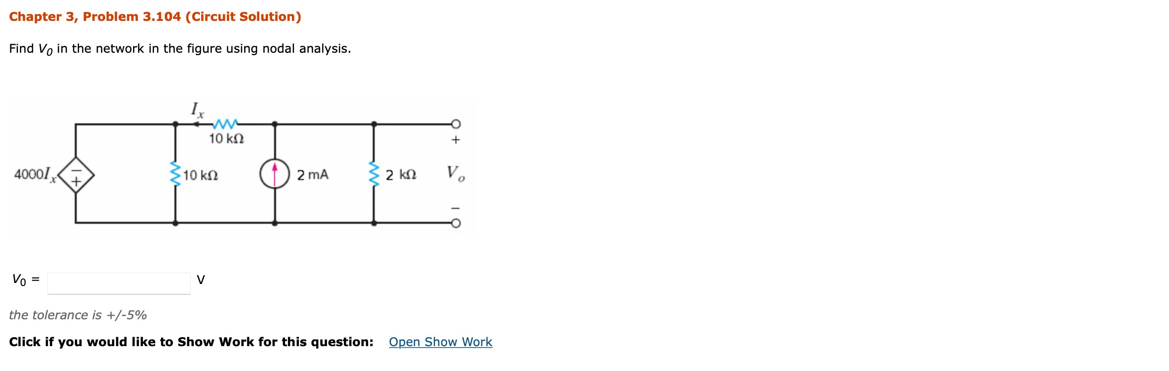Solved Chapter 3, Problem 3.091 (Circuit Solution) Find I, | Chegg.com