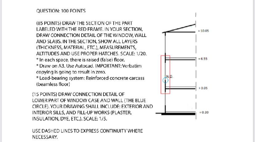 QUESTION: 100 POINTS (85 POINTS) DRAW THE SECTION OF | Chegg.com