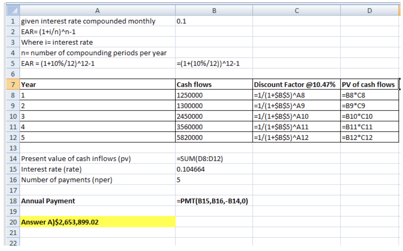 Solved Why is the interest rate in cell B5, and cell B15 | Chegg.com