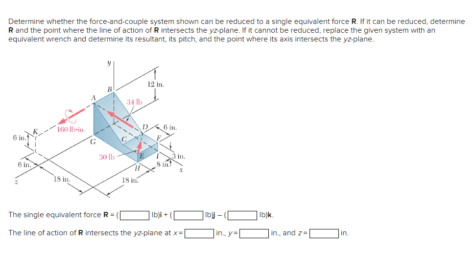 Solved Determine whether the force-and-couple system shown | Chegg.com