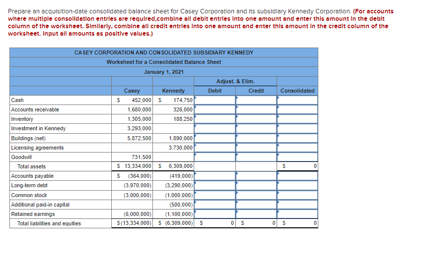 Solved On January 1, 2021, Casey Corporation exchanged