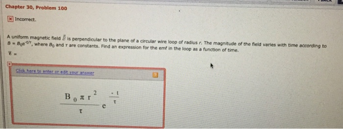Solved A uniform magnetic field B vector is perpendicular to | Chegg.com