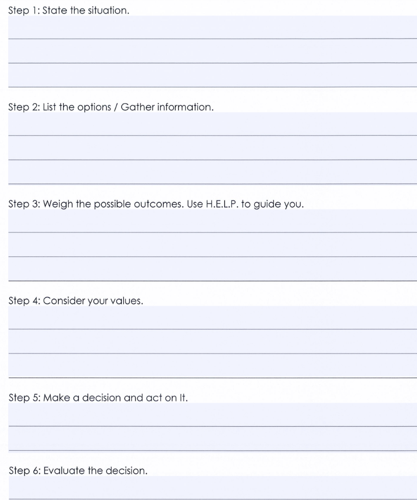 Solved Use the decision making process below to determine | Chegg.com