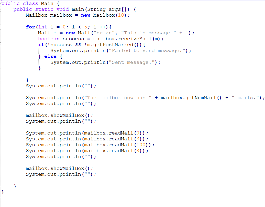 Solved write a program that simulates a mailbox and mail.