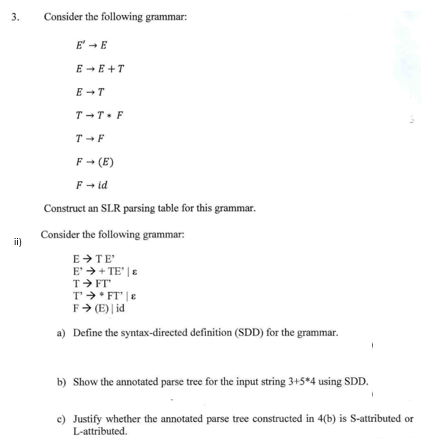 Solved Consider The Following Grammar: | Chegg.com | Chegg.com