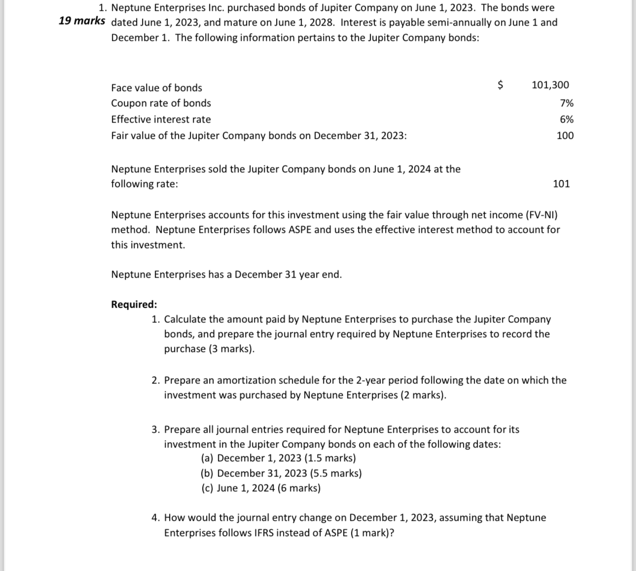 Solved Neptune Enterprises Inc. purchased bonds of Jupiter