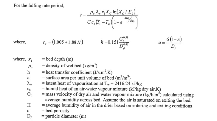 Question 2: [25 marks] A wet granular solid is being | Chegg.com