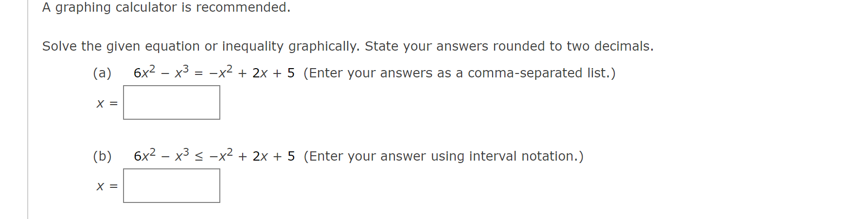 Solved A Graphing Calculator Is Recommended. Solve The Given | Chegg.com