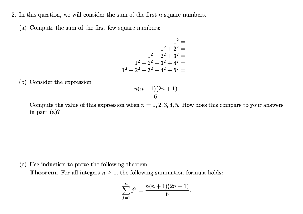 2 In This Question We Will Consider The Sum Of Chegg Com