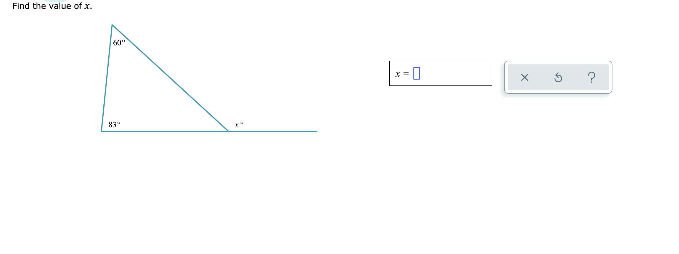 find the value of x if 3 5 of x is 60