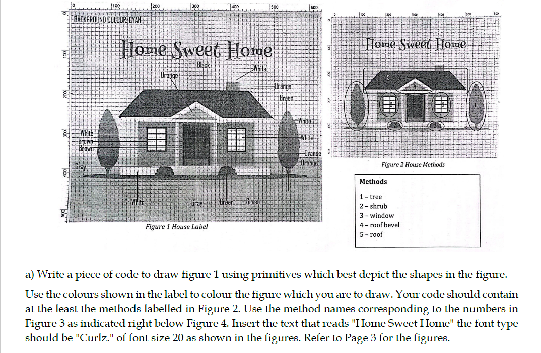 Solved Figure 2 House Methods a) Write a piece of code to | Chegg.com