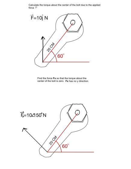 Solved Calculate the torque about the center of the bolt due | Chegg.com