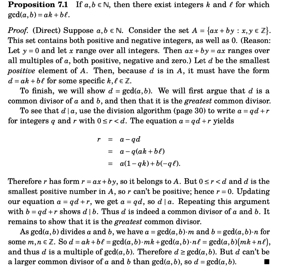 Solved If Gcd(a, C)=gcd(b, C)=1, Then Gcd(ab, C)=1. | Chegg.com