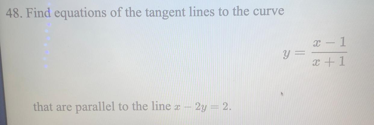 find equations of the tangent lines to the curve