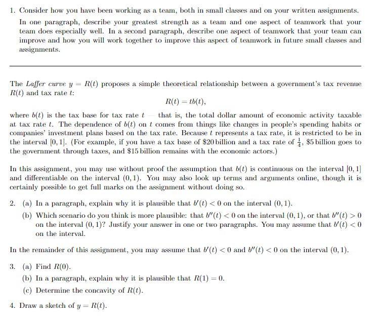 Solved 1. Consider how you have been working as a team, both | Chegg.com