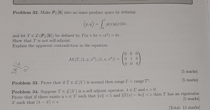 Solved Problem 10 Let V Be A Finite Dimensional Vector S Chegg Com