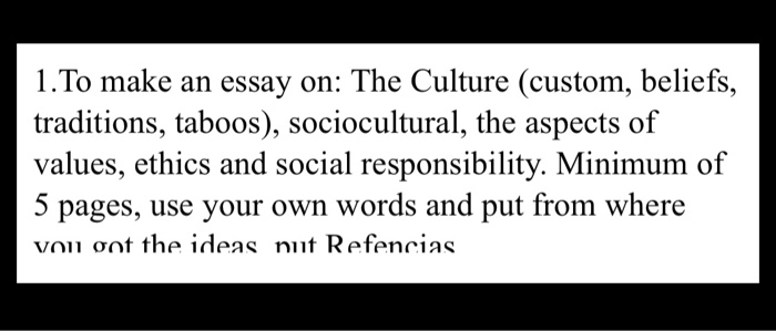 cultural belief system essay