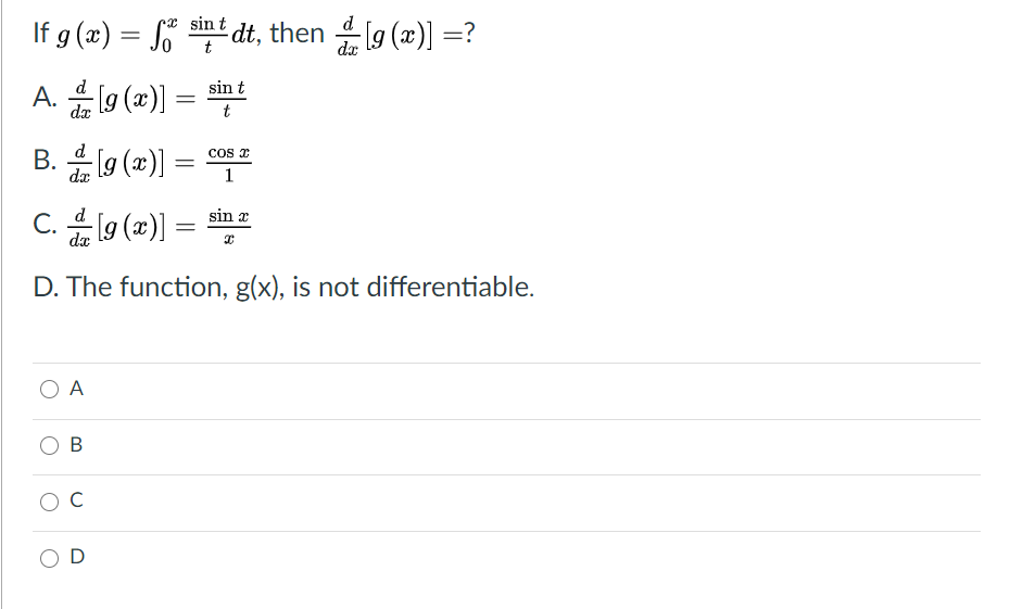 Solved Which Of The Following Functions Is The Si X Func Chegg Com