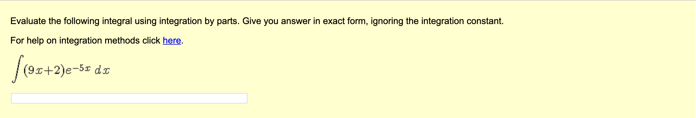 Solved Evaluate the following integral using integration by | Chegg.com