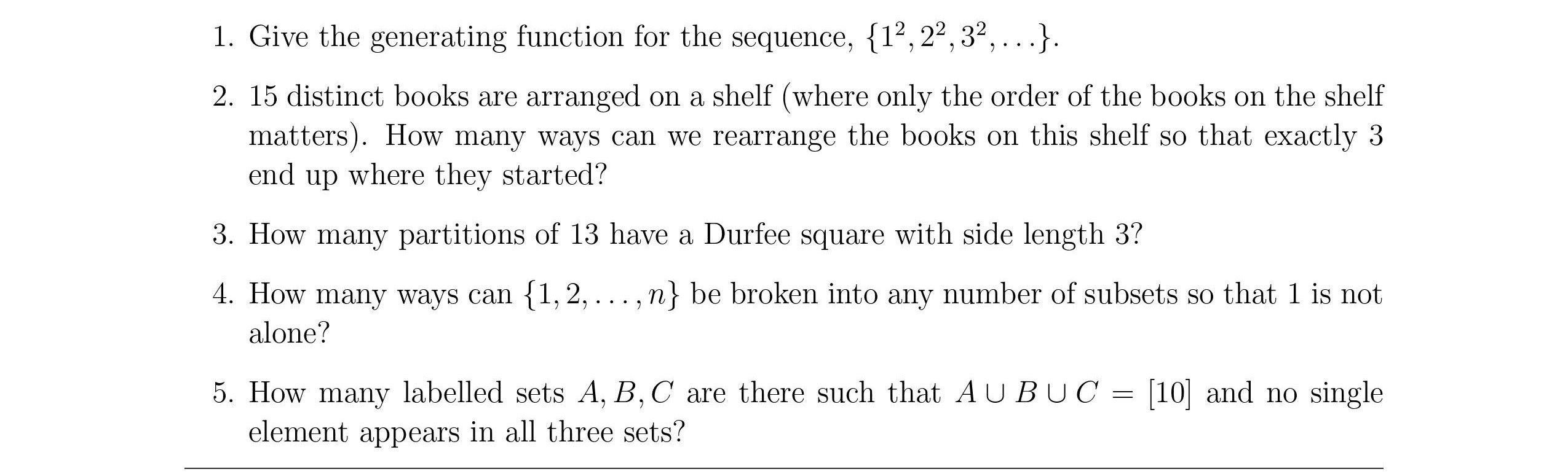 Solved Number 5 please. All the solutions I got are wrong. | Chegg.com
