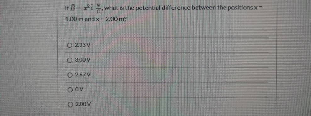 Solved IfĒ= ?. what is the potential difference between the | Chegg.com