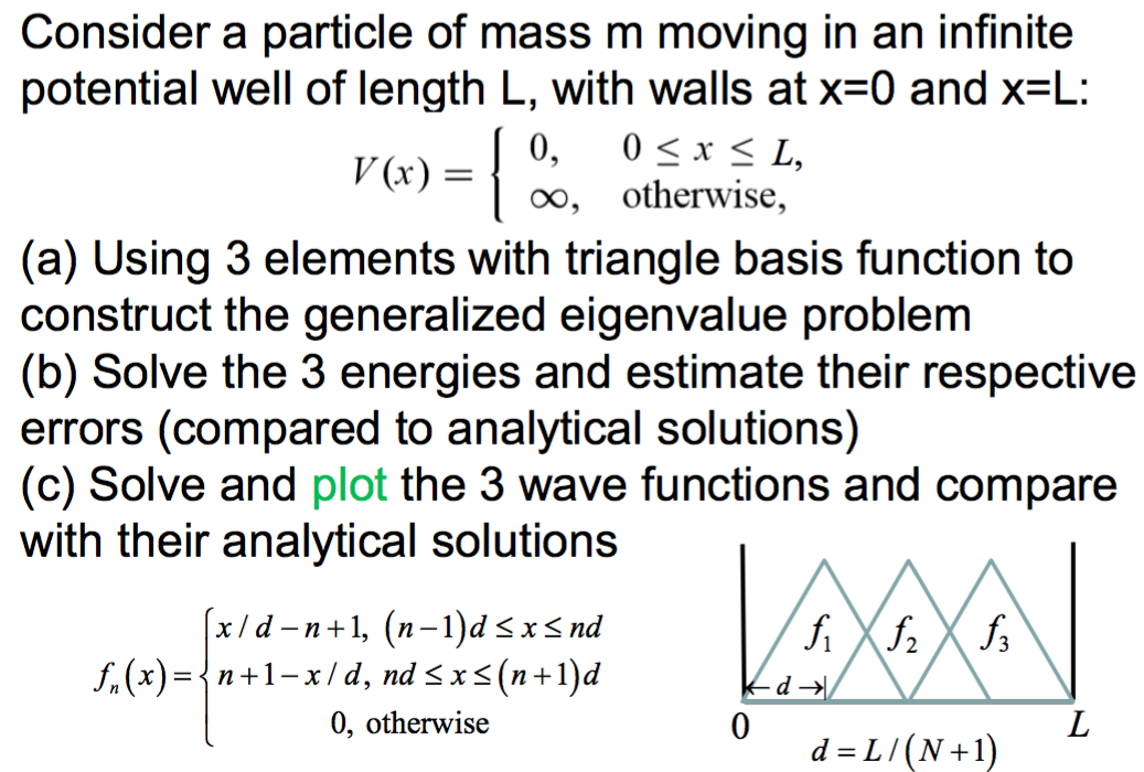 Consider A Particle Of Mass M Moving In An Infinit Chegg Com
